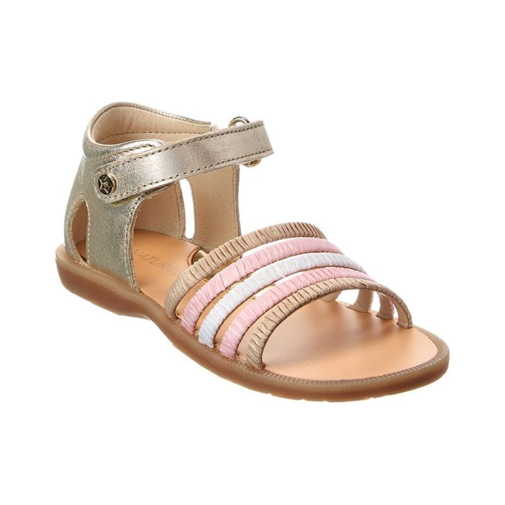 Naturino Rubino Leather Sandal, Gold